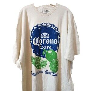 NWT Corona Extra Tee 3XL 100% Cotton “Fresh Limes Good Times"